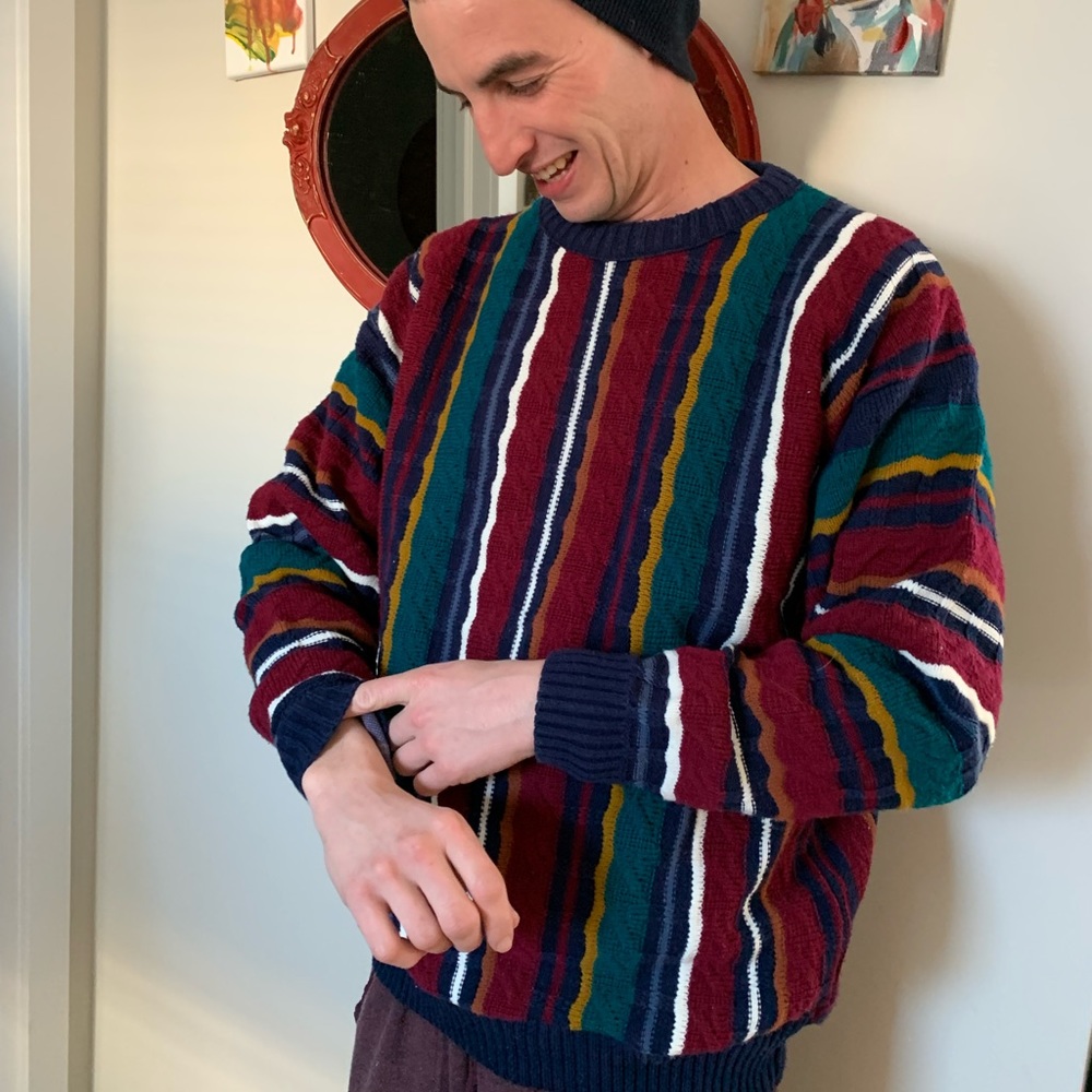 Men’s knit vintage oversized sweater